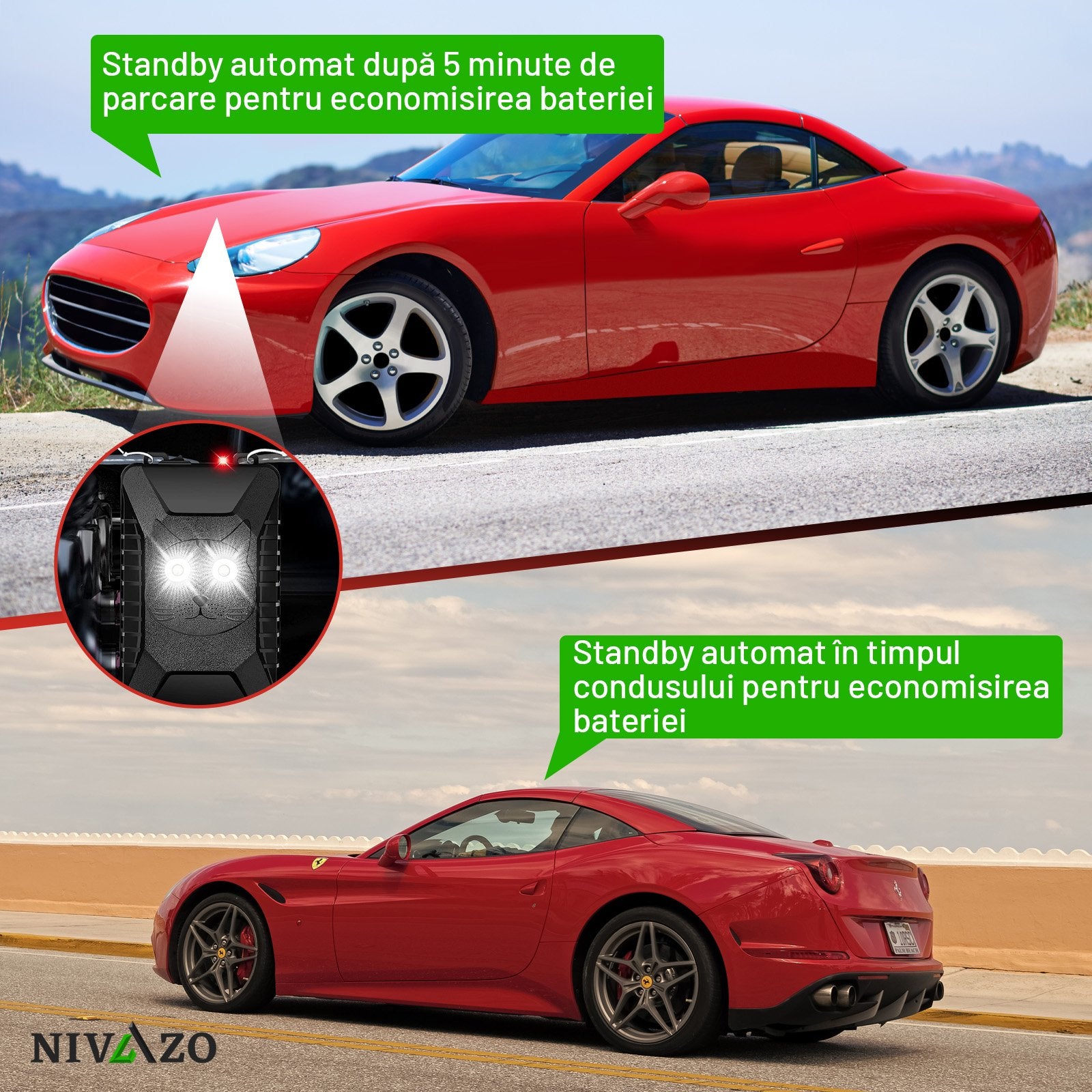 Aparat anti-rozatoare autovehicule, Nivazo® AR28, 3 modalitati alimentare