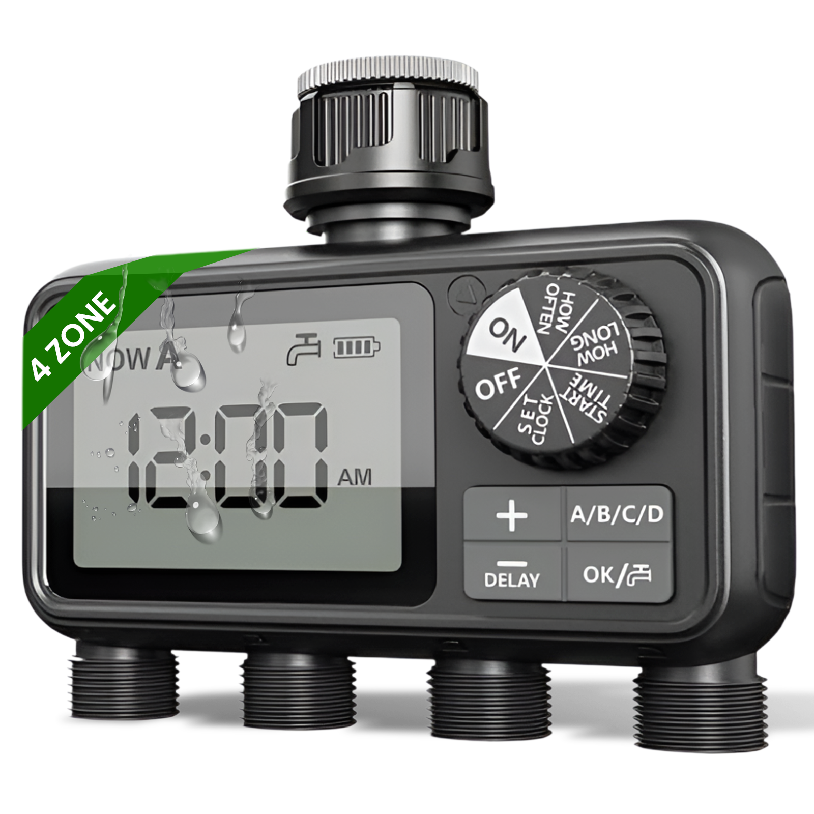 Programator pentru irigare Nivazo® WaterMaster HCT-M09, 4 zone, detectie ploaie